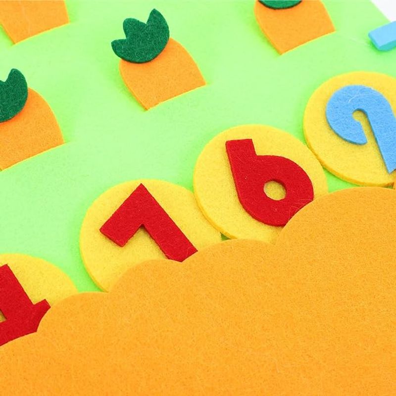 Jucarii, Copii si Bebe - Jucarii si jocuri - Jucarii & jocuri educative - Jucarii interactive - Joc educativ montessori,  numere, prescolari fetru, Iepure, 26 x 24 cm, 3 ani+, Edujucarii - Infinity.ro