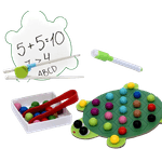 Jucarii, Copii si Bebe - Jucarii si jocuri - Jucarii & jocuri educative - Jucarii interactive - Joc educativ Montessori din lemn, Pincer Bead Game, Broasca, pentru memorie, potrivire si sortare, 3 ani +, EduJucarii - Infinity.ro