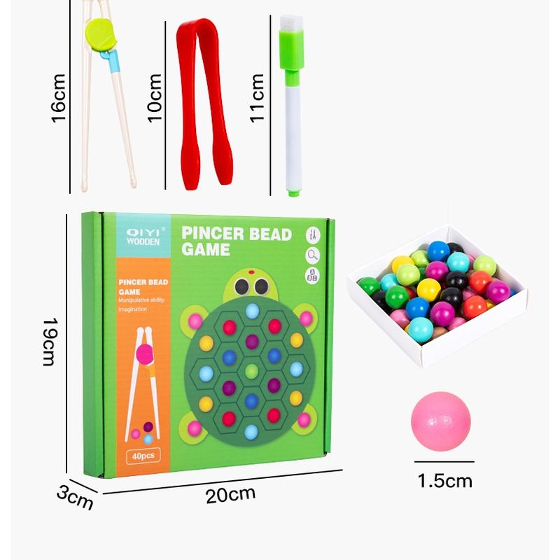 Jucarii, Copii si Bebe - Jucarii si jocuri - Jucarii & jocuri educative - Jucarii interactive - Joc educativ Montessori din lemn, Pincer Bead Game, Broasca, pentru memorie, potrivire si sortare, 3 ani +, EduJucarii - Infinity.ro