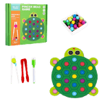 Jucarii, Copii si Bebe - Jucarii si jocuri - Jucarii & jocuri educative - Jucarii interactive - Joc educativ Montessori din lemn, Pincer Bead Game, Broasca, pentru memorie, potrivire si sortare, 3 ani +, EduJucarii - Infinity.ro