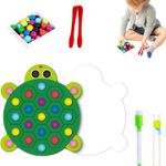 Jucarii, Copii si Bebe - Jucarii si jocuri - Jucarii & jocuri educative - Jucarii interactive - Joc educativ Montessori din lemn, Pincer Bead Game, Broasca, pentru memorie, potrivire si sortare, 3 ani +, EduJucarii - Infinity.ro