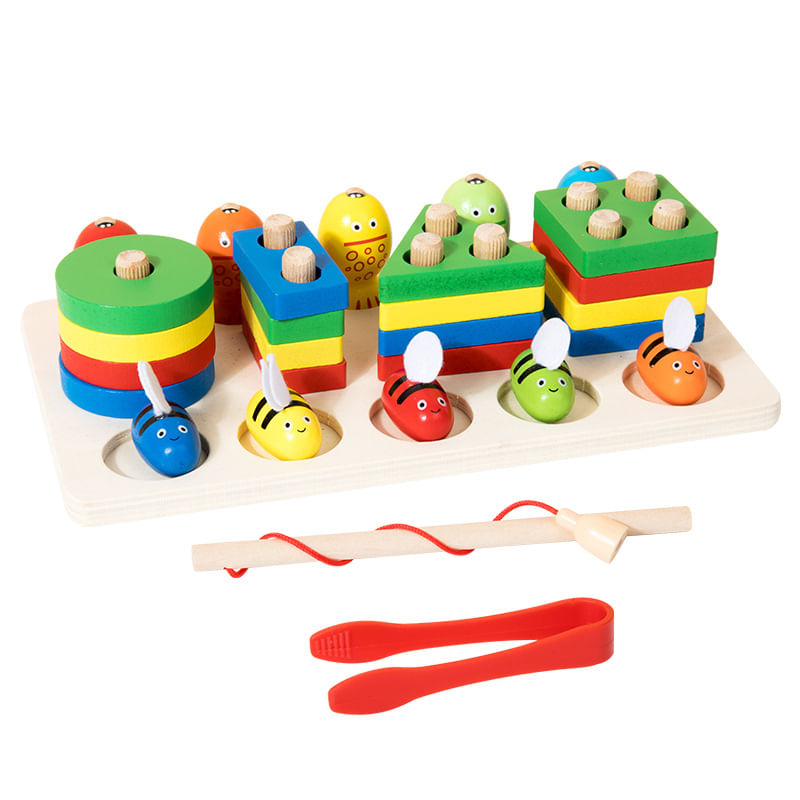 Jucarii, Copii si Bebe - Jucarii si jocuri - Jucarii & jocuri educative - Jucarii interactive - Aritmetic 3 in 1, sortator forme geometrice, joc de pescuit, Joc educativ logaritmic, Montessori, 3 ani+, Edujucarii - Infinity.ro