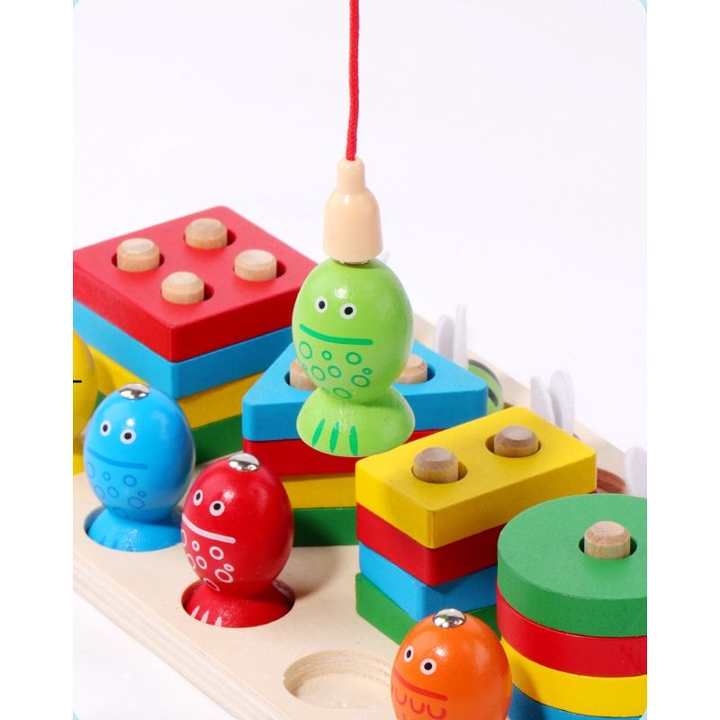 Jucarii, Copii si Bebe - Jucarii si jocuri - Jucarii & jocuri educative - Jucarii interactive - Aritmetic 3 in 1, sortator forme geometrice, joc de pescuit, Joc educativ logaritmic, Montessori, 3 ani+, Edujucarii - Infinity.ro