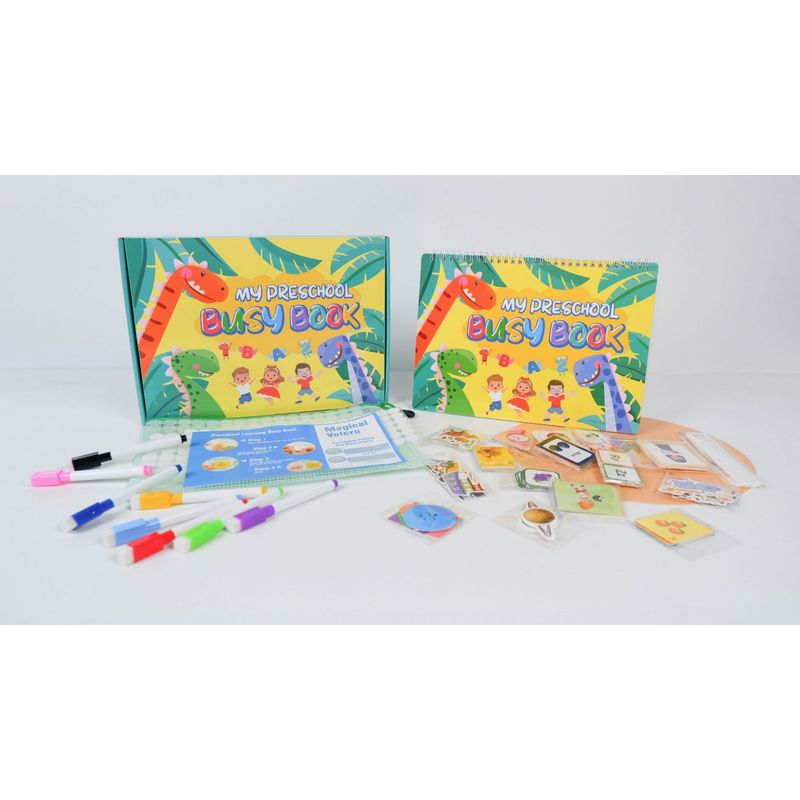 Carti si Birotica - Carti - Carti pentru copii - Carti interactive - Carte interactiva si educativa, My Preschool Busy Book 2, 32 pagini activitati, stickere, Engleza, 3 ani+, EduJucarii - Infinity.ro