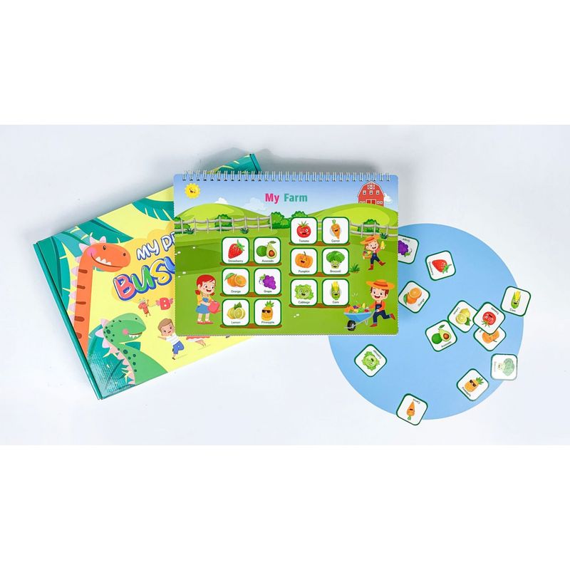 Carti si Birotica - Carti - Carti pentru copii - Carti interactive - Carte interactiva si educativa, My Preschool Busy Book 2, 32 pagini activitati, stickere, Engleza, 3 ani+, EduJucarii - Infinity.ro