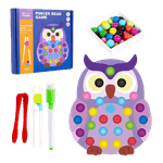 Jucarii, Copii si Bebe - Jucarii si jocuri - Jucarii & jocuri educative - Jocuri si jucarii educative - Joc educativ Montessori din lemn, Pincer Bead Game, Bufnita, pentru memorie, potrivire si sortare, 3 ani +, EduJucarii - Infinity.ro