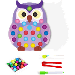 Jucarii, Copii si Bebe - Jucarii si jocuri - Jucarii & jocuri educative - Jocuri si jucarii educative - Joc educativ Montessori din lemn, Pincer Bead Game, Bufnita, pentru memorie, potrivire si sortare, 3 ani +, EduJucarii - Infinity.ro