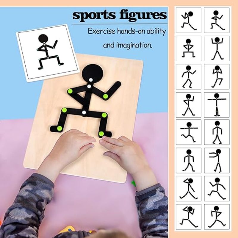 Jucarii, Copii si Bebe - Jucarii si jocuri - Jucarii & jocuri educative - Jucarii interactive - Joc Educativ din lemn, Montessori, Sports Figures, Figurina Structura Corpului Uman, 3 ani+, EduJucarii - Infinity.ro