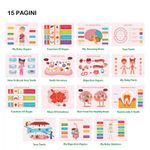 Carti si Birotica - Carti - Carti pentru copii - Carti interactive - Carte interactiva si educativa, Busy Book Corpul Uman, 30 pagini activitati, stickere, Limba Engleza, 3 ani+, EduJucarii - Infinity.ro