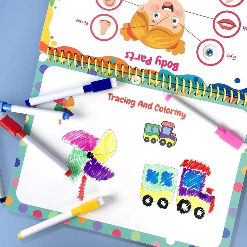 Carti si Birotica - Carti - Carti pentru copii - Carti interactive - Carte interactiva si educativa, Busy Book Corpul Uman, 30 pagini activitati, stickere, Limba Engleza, 3 ani+, EduJucarii - Infinity.ro