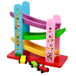 Jucarii, Copii si Bebe - Jucarii si jocuri - Jucarii & jocuri educative - Jucarii interactive - Pista de masinute, lemn, 3 niveluri, 3 masinute, 3 ani+, EduJucarii - Infinity.ro