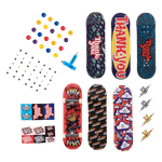 Jucarii, Copii si Bebe - Jucarii si jocuri - Jucarii & jocuri educative - Jucarii interactive - Set 6 mini placi skateboard, Tech Deck, Sk8Shop Bonus Pack, Thank you,  6 ani+ - Infinity.ro