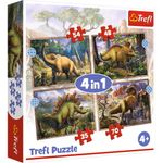 Jucarii, Copii si Bebe - Jucarii si jocuri - Jocuri si puzzle - Puzzle - Puzzle trefl 4in1 dinozaurii interesanti - Infinity.ro