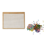 Jucarii, Copii si Bebe - Jucarii si jocuri - Jucarii & jocuri educative - Jocuri si jucarii educative - Joc educativ Mozaic pixel din lemn, Formarea imaginilor din patrate colorate, 200 piese - Infinity.ro