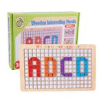 Jucarii, Copii si Bebe - Jucarii si jocuri - Jucarii & jocuri educative - Jocuri si jucarii educative - Joc educativ Mozaic pixel din lemn, Formarea imaginilor din patrate colorate, 200 piese - Infinity.ro