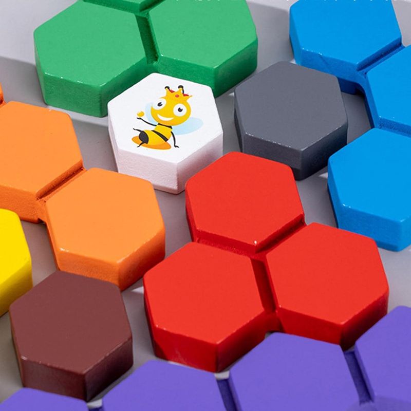 Jucarii, Copii si Bebe - Jucarii si jocuri - Jucarii & jocuri educative - Jocuri si jucarii educative - Joc educativ Construieste un fagure, Montessori, lemn, 3 ani+, EduJucarii - Infinity.ro