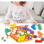 Jucarii, Copii si Bebe - Jucarii si jocuri - Jucarii & jocuri educative - Jocuri si jucarii educative - Joc educativ Construieste un fagure, Montessori, lemn, 3 ani+, EduJucarii - Infinity.ro
