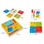Jucarii, Copii si Bebe - Jucarii si jocuri - Jucarii & jocuri educative - Jocuri si jucarii educative - Set 12 cuburi educative si 50 cartonase cu modele, Puzzle de expresii faciale, 3 ani+, Edujucarii - Infinity.ro