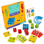 Jucarii, Copii si Bebe - Jucarii si jocuri - Jucarii & jocuri educative - Jocuri si jucarii educative - Set 12 cuburi educative si 50 cartonase cu modele, Puzzle de expresii faciale, 3 ani+, Edujucarii - Infinity.ro
