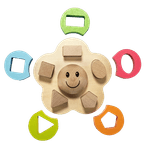 Jucarii, Copii si Bebe - Jucarii si jocuri - Jucarii & jocuri educative - Jocuri si jucarii educative - Sortator educativ din lemn, Floare, forme geometrice, Montessori, 3 ani+, EduJucarii - Infinity.ro