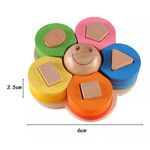 Jucarii, Copii si Bebe - Jucarii si jocuri - Jucarii & jocuri educative - Jocuri si jucarii educative - Sortator educativ din lemn, Floare, forme geometrice, Montessori, 3 ani+, EduJucarii - Infinity.ro