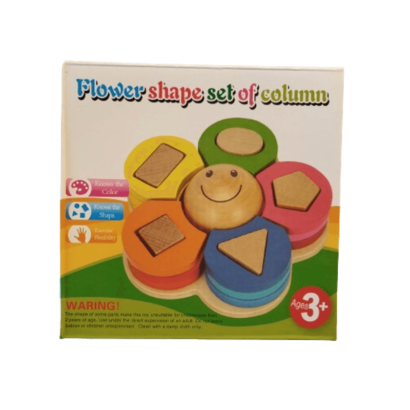 Jucarii, Copii si Bebe - Jucarii si jocuri - Jucarii & jocuri educative - Jocuri si jucarii educative - Sortator educativ din lemn, Floare, forme geometrice, Montessori, 3 ani+, EduJucarii - Infinity.ro