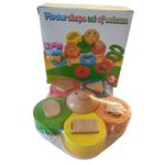 Jucarii, Copii si Bebe - Jucarii si jocuri - Jucarii & jocuri educative - Jocuri si jucarii educative - Sortator educativ din lemn, Floare, forme geometrice, Montessori, 3 ani+, EduJucarii - Infinity.ro