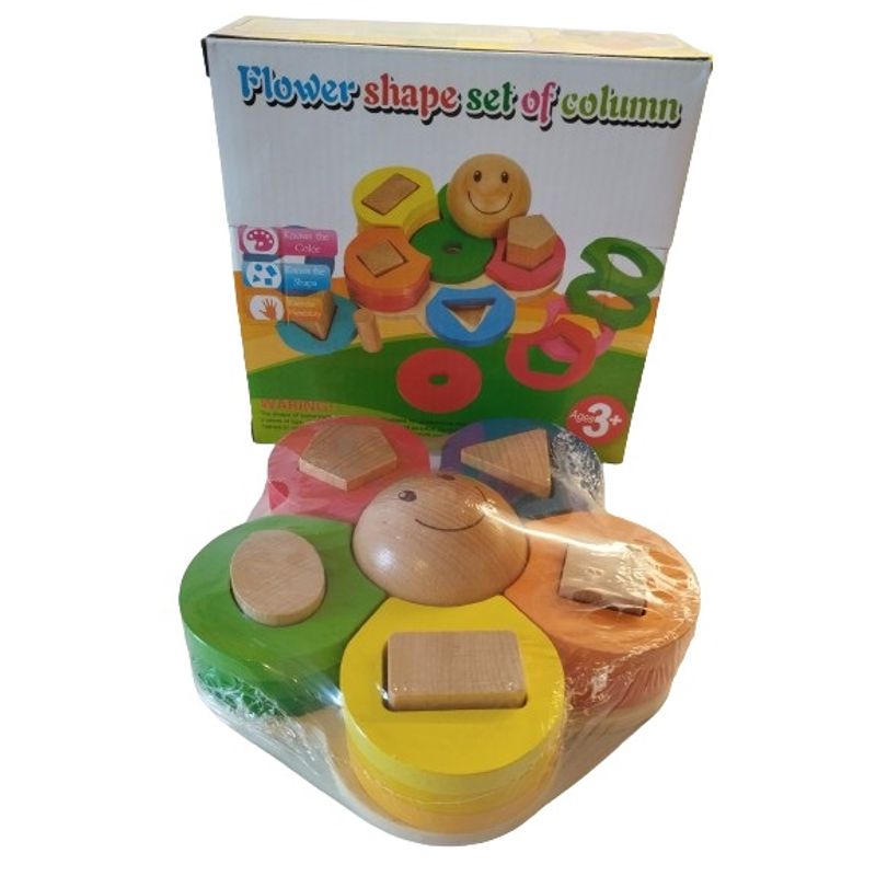 Jucarii, Copii si Bebe - Jucarii si jocuri - Jucarii & jocuri educative - Jocuri si jucarii educative - Sortator educativ din lemn, Floare, forme geometrice, Montessori, 3 ani+, EduJucarii - Infinity.ro