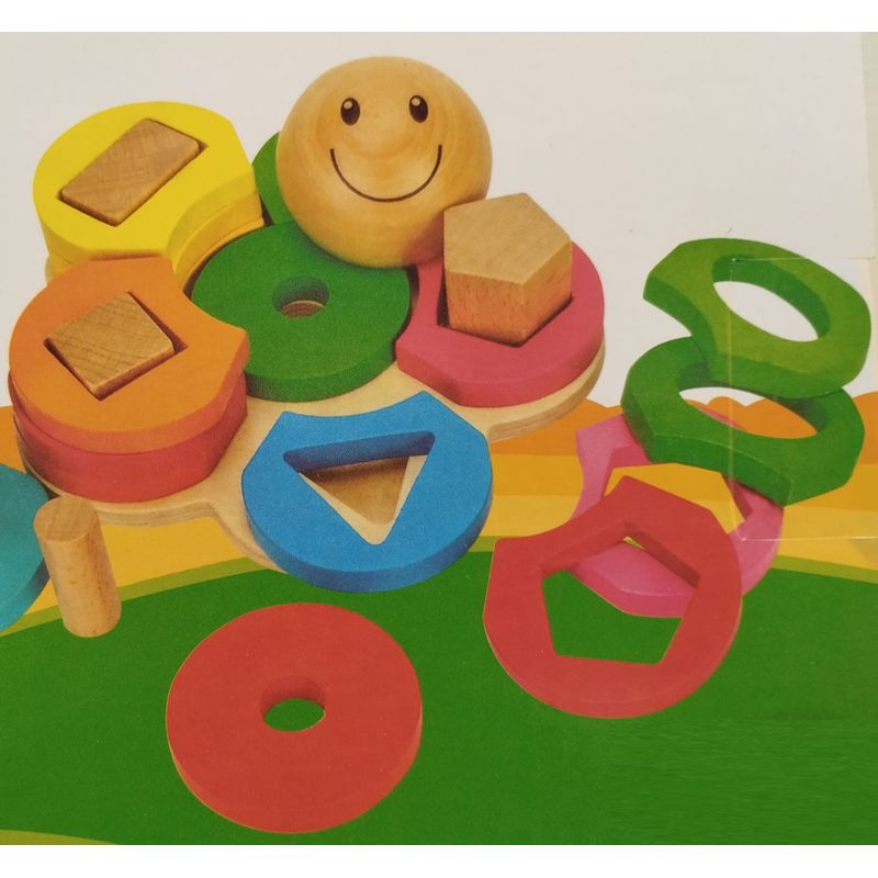 Jucarii, Copii si Bebe - Jucarii si jocuri - Jucarii & jocuri educative - Jocuri si jucarii educative - Sortator educativ din lemn, Floare, forme geometrice, Montessori, 3 ani+, EduJucarii - Infinity.ro