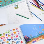 Carti si Birotica - Carti - Carti pentru copii - Activitati extracurriculare - Caiet de activitati  pentru copii, autocolante si imagini de colorat, Habitatul Animalelor, EduJucarii, 4 ani+ - Infinity.ro