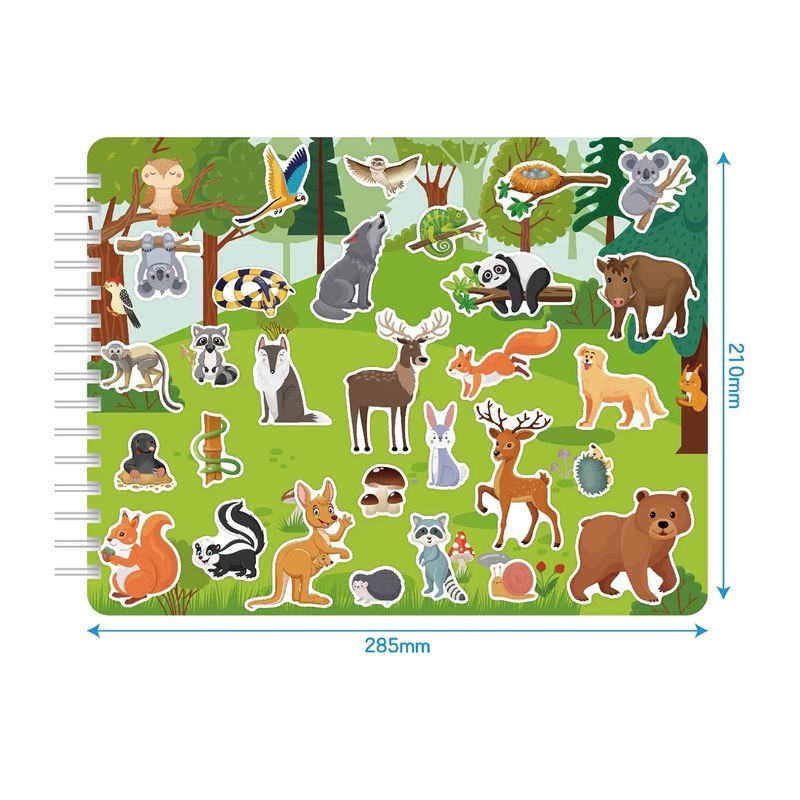 Carti si Birotica - Carti - Carti pentru copii - Activitati extracurriculare - Caiet de activitati  pentru copii, autocolante si imagini de colorat, Habitatul Animalelor, EduJucarii, 4 ani+ - Infinity.ro