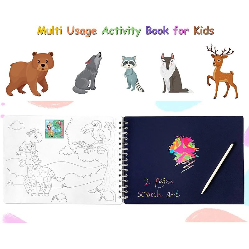 Carti si Birotica - Carti - Carti pentru copii - Activitati extracurriculare - Caiet de activitati  pentru copii, autocolante si imagini de colorat, Habitatul Animalelor, EduJucarii, 4 ani+ - Infinity.ro