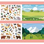 Carti si Birotica - Carti - Carti pentru copii - Activitati extracurriculare - Caiet de activitati  pentru copii, autocolante si imagini de colorat, Habitatul Animalelor, EduJucarii, 4 ani+ - Infinity.ro