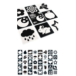 Jucarii, Copii si Bebe - Jucarii si jocuri - Jucarii bebelusi - Jucarii interactive bebelusi - Set 20 carduri stimulare vizuala bebe, Alb-negru, 0-3 luni, EduJucarii - Infinity.ro