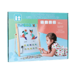 Jucarii, Copii si Bebe - Jucarii si jocuri - Jucarii & jocuri educative - Jocuri si jucarii educative - Tabla magnetica  cu doua fete, litere, cifre  si forme geometrice magnetice, marker si creta, 50 x 38 cm, 3 ani+ - Infinity.ro