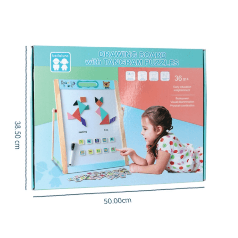 Jucarii, Copii si Bebe - Jucarii si jocuri - Jucarii & jocuri educative - Jocuri si jucarii educative - Tabla magnetica  cu doua fete, litere, cifre  si forme geometrice magnetice, marker si creta, 50 x 38 cm, 3 ani+ - Infinity.ro