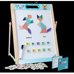 Jucarii, Copii si Bebe - Jucarii si jocuri - Jucarii & jocuri educative - Jocuri si jucarii educative - Tabla magnetica  cu doua fete, litere, cifre  si forme geometrice magnetice, marker si creta, 50 x 38 cm, 3 ani+ - Infinity.ro