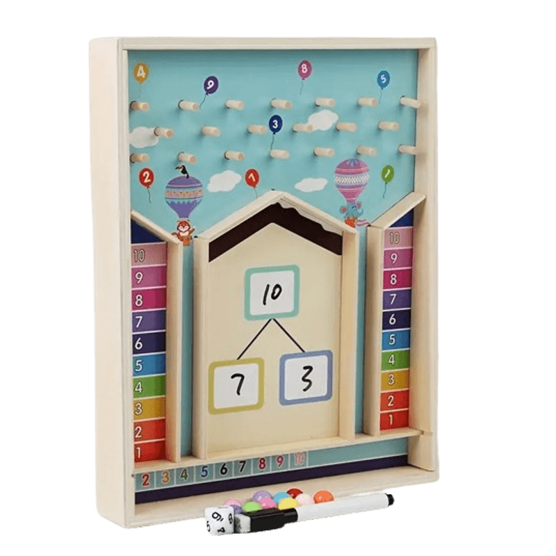 Jucarii, Copii si Bebe - Jucarii si jocuri - Jucarii & jocuri educative - Jocuri si jucarii educative - Jucarie educationala de sortare cognitiva a culorilor si operatii matematice, Montessori, lemn, 3 ani +, EduJucarii - Infinity.ro