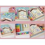 Jucarii, Copii si Bebe - Jucarii si jocuri - Jucarii & jocuri educative - Jocuri si jucarii educative - Jucarie educationala de sortare cognitiva a culorilor si operatii matematice, Montessori, lemn, 3 ani +, EduJucarii - Infinity.ro