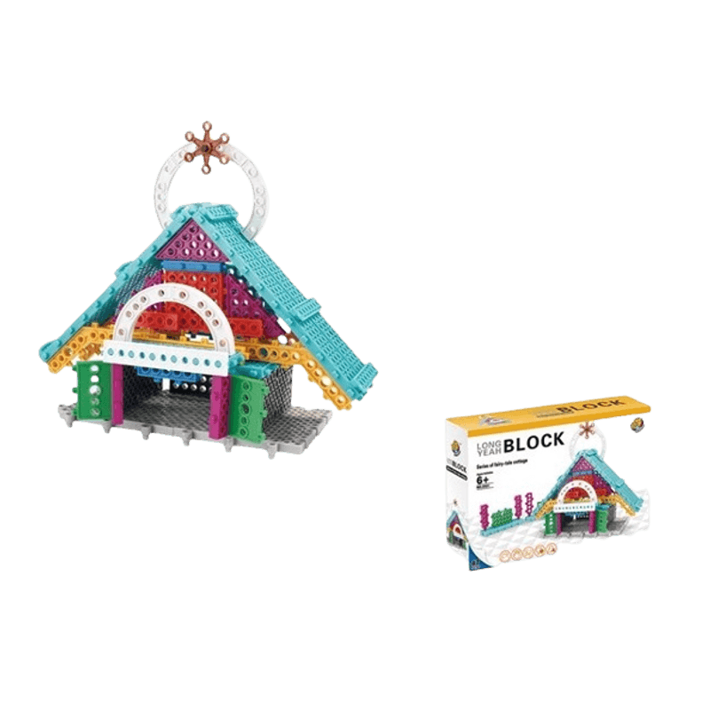 Jucarii, Copii si Bebe - Jucarii si jocuri - Seturi de constructie si cuburi - Seturi de constructie - Set blocuri de construit Long Yeah Block, 47 piese, casuta, 6 ani+ - Infinity.ro