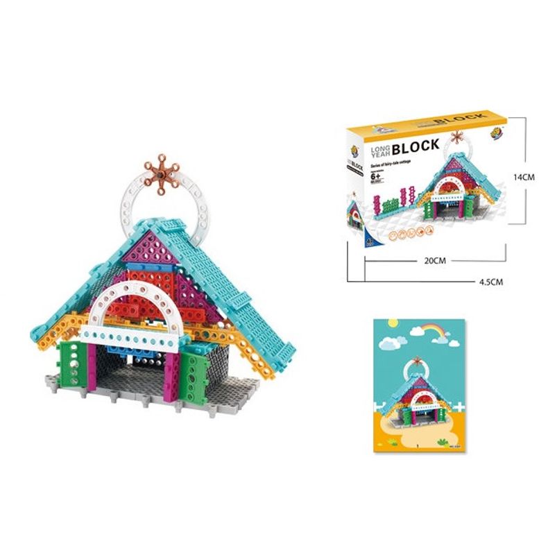Jucarii, Copii si Bebe - Jucarii si jocuri - Seturi de constructie si cuburi - Seturi de constructie - Set blocuri de construit Long Yeah Block, 47 piese, casuta, 6 ani+ - Infinity.ro