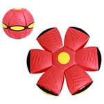 Jucarii, Copii si Bebe - Jucarii si jocuri - Jucarii de exterior - Alte jucarii de exterior - Minge transformabila in disc de aruncare cu lumina LED, culoare rosu,15 cm - Infinity.ro