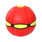 Jucarii, Copii si Bebe - Jucarii si jocuri - Jucarii de exterior - Alte jucarii de exterior - Minge transformabila in disc de aruncare cu lumina LED, culoare rosu,15 cm - Infinity.ro