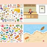 Carti si Birotica - Carti - Carti pentru copii - Activitati extracurriculare - Caiet de activitati  pentru copii, autocolante si imagini de colorat, In jurul orasului, EduJucarii, 4 ani+ - Infinity.ro