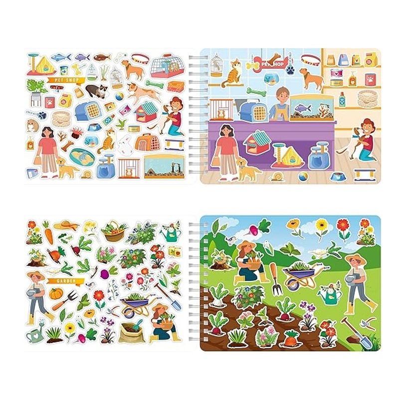 Carti si Birotica - Carti - Carti pentru copii - Activitati extracurriculare - Caiet de activitati  pentru copii, autocolante si imagini de colorat, In jurul orasului, EduJucarii, 4 ani+ - Infinity.ro