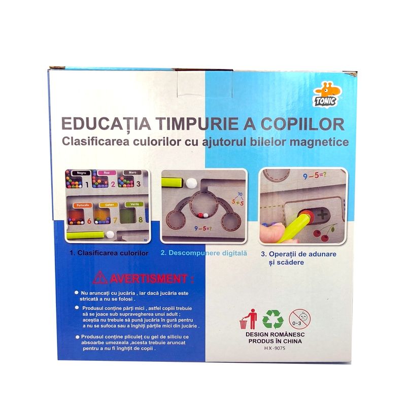 Petshop - Accesorii petshop - Jucarii animale - Jucarii educative - Joc educativ magnetic pentru copii, Labirint magnetic, Educatia timpurie a culorilor si matematicii, 3 ani+, Edujucarii - Infinity.ro