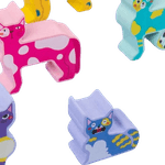 Jucarii, Copii si Bebe - Jucarii si jocuri - Jucarii & jocuri educative - Jocuri si jucarii educative - Joc Educativ 3D,  Montessori, Lemn, Tetris Cu Pisici, 4 ani+ - Infinity.ro
