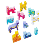 Jucarii, Copii si Bebe - Jucarii si jocuri - Jucarii & jocuri educative - Jocuri si jucarii educative - Joc Educativ 3D,  Montessori, Lemn, Tetris Cu Pisici, 4 ani+ - Infinity.ro