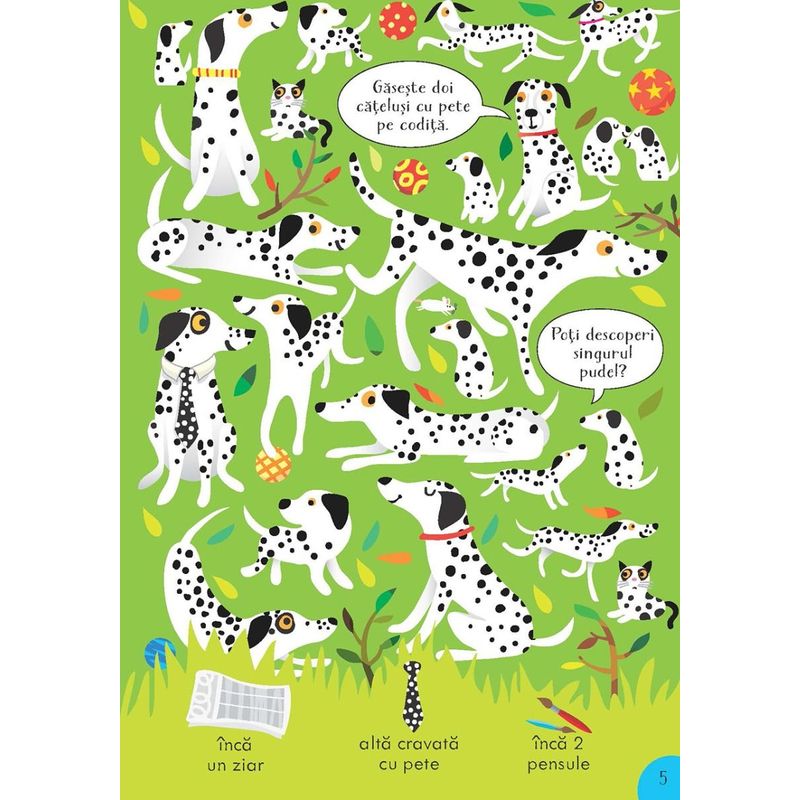 Carti si Birotica - Carti - Carti pentru copii - Carti interactive - Cauta si gaseste. Caini si pisici (Usborne) - Infinity.ro