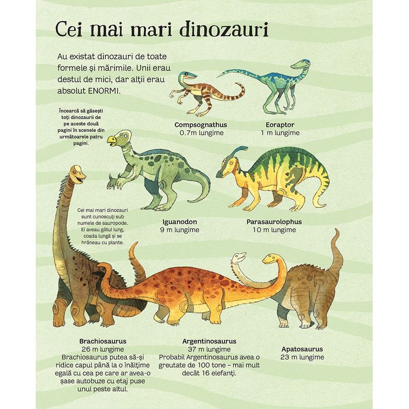 Carti si Birotica - Carti - Carti pentru copii - Carti interactive - Marea carte a dinozaurilor (Usborne) - Infinity.ro